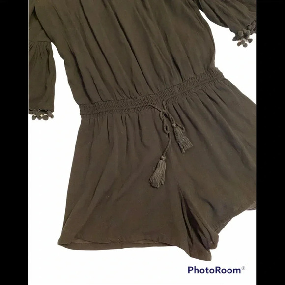 Anthropologie Lilka Black Short Romper Sz M - Picture 4 of 9